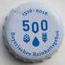 Kronkorken universal Deutschland 2016 2010er weiß bayerisches Reinheitsgebot 1516-2016 500