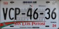 Nummernschilder / Kfz-Kennzeichen Mexiko 2010 2010er San Luis Potosi