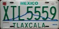 Nummernschilder / Kfz-Kennzeichen Mexiko 1999 1990er Tlaxcala