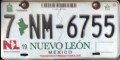 Nummernschilder / Kfz-Kennzeichen Mexiko 2005 2000er Nuevo Leon