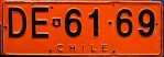 Nummernschilder / Kfz-Kennzeichen Chile 1985 1980er