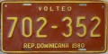 Nummernschilder / Kfz-Kennzeichen Dominikanische Republik 1980 1980er