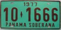 Nummernschilder / Kfz-Kennzeichen Panama 1977 1970er