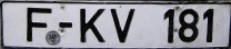 Nummernschilder / Kfz-Kennzeichen Deutschland 1956 1950er