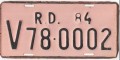 Nummernschilder / Kfz-Kennzeichen Dominikanische Republik 1984 1980er