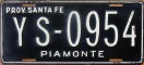 Nummernschilder / Kfz-Kennzeichen Argentinien 1960 1960er Santa Fe