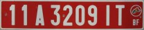 Nummernschilder / Kfz-Kennzeichen Burkina Faso 1995 1990er