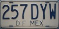 Nummernschilder / Kfz-Kennzeichen Mexiko 1986 1980er Distrito Federal