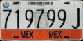 Nummernschilder / Kfz-Kennzeichen Mexiko 1999 1990er Mexico