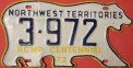 Nummernschilder / Kfz-Kennzeichen Kanada 1973 1970er Northwest Territories