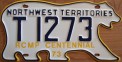 Nummernschilder / Kfz-Kennzeichen Kanada 1973 1970er Northwest Territories