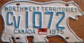 Nummernschilder / Kfz-Kennzeichen Kanada 1975 1970er Northwest Territories