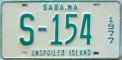 Nummernschilder / Kfz-Kennzeichen Niederländische Antillen 1977 1970er Saba