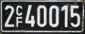 Nummernschilder / Kfz-Kennzeichen Frankreich 1961 1960er