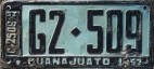 Nummernschilder / Kfz-Kennzeichen Mexiko 1952 1950er Guanajuato