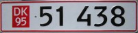 Nummernschilder / Kfz-Kennzeichen Dänemark 1984 1980er