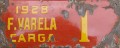 Nummernschilder / Kfz-Kennzeichen Argentinien 1928 1920er Buenos Aires Florencio Varela