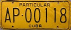 Nummernschilder / Kfz-Kennzeichen Kuba 1978 1970er