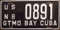 Nummernschilder / Kfz-Kennzeichen Kuba 1971 1970er US
