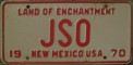 Nummernschilder / Kfz-Kennzeichen USA 1970 1970er New Mexico NM