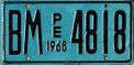 Nummernschilder / Kfz-Kennzeichen Peru 1968 1960er