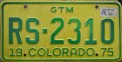 Nummernschilder / Kfz-Kennzeichen USA 1975 1970er Colorado CO