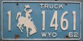 Nummernschilder / Kfz-Kennzeichen USA 1962 1960er Wyoming WY