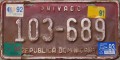 Nummernschilder / Kfz-Kennzeichen Dominikanische Republik 1990 1990er