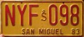 Nummernschilder / Kfz-Kennzeichen Chile 1983 1980er Taxi?