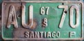 Nummernschilder / Kfz-Kennzeichen Chile 1967 1960er