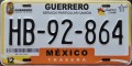 Nummernschilder / Kfz-Kennzeichen Mexiko 2012 2010er Guerrero