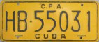 Nummernschilder / Kfz-Kennzeichen Kuba 1978 1970er