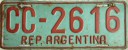 Nummernschilder / Kfz-Kennzeichen Argentinien 1995 1990er CC