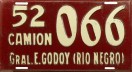 Nummernschilder / Kfz-Kennzeichen Argentinien 1952 1950er Rio Negro