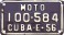 Nummernschilder / Kfz-Kennzeichen Kuba 1956 1950er