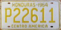 Nummernschilder / Kfz-Kennzeichen Honduras 1964 1960er