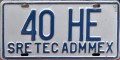 Nummernschilder / Kfz-Kennzeichen Mexiko 1970 1970er