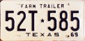 Nummernschilder / Kfz-Kennzeichen USA 1969 1960er Texas TX