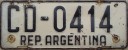Nummernschilder / Kfz-Kennzeichen Argentinien 1995 1990er CD