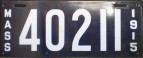Nummernschilder / Kfz-Kennzeichen USA 1915 1910er Massachusetts MA