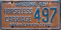 Nummernschilder / Kfz-Kennzeichen USA 1961 1960er Arizona AZ