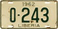 Nummernschilder / Kfz-Kennzeichen Liberia, Republik 1962 1960er