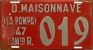 Nummernschilder / Kfz-Kennzeichen Argentinien 1947 1940er La Pampa