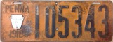 Nummernschilder / Kfz-Kennzeichen USA 1916 1910er Pennsylvania PA