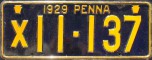 Nummernschilder / Kfz-Kennzeichen USA 1929 1920er Pennsylvania PA