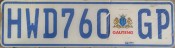Nummernschilder / Kfz-Kennzeichen Südafrika, Republik 1997 1990er Gauteng
