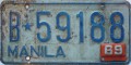 Nummernschilder / Kfz-Kennzeichen Philippinen 1966 1960er