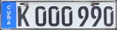 Nummernschilder / Kfz-Kennzeichen Kuba 2013 2010er