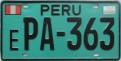 Nummernschilder / Kfz-Kennzeichen Peru 2010 2010er Pol