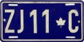 Nummernschilder / Kfz-Kennzeichen Europa 1957 1950er Canada